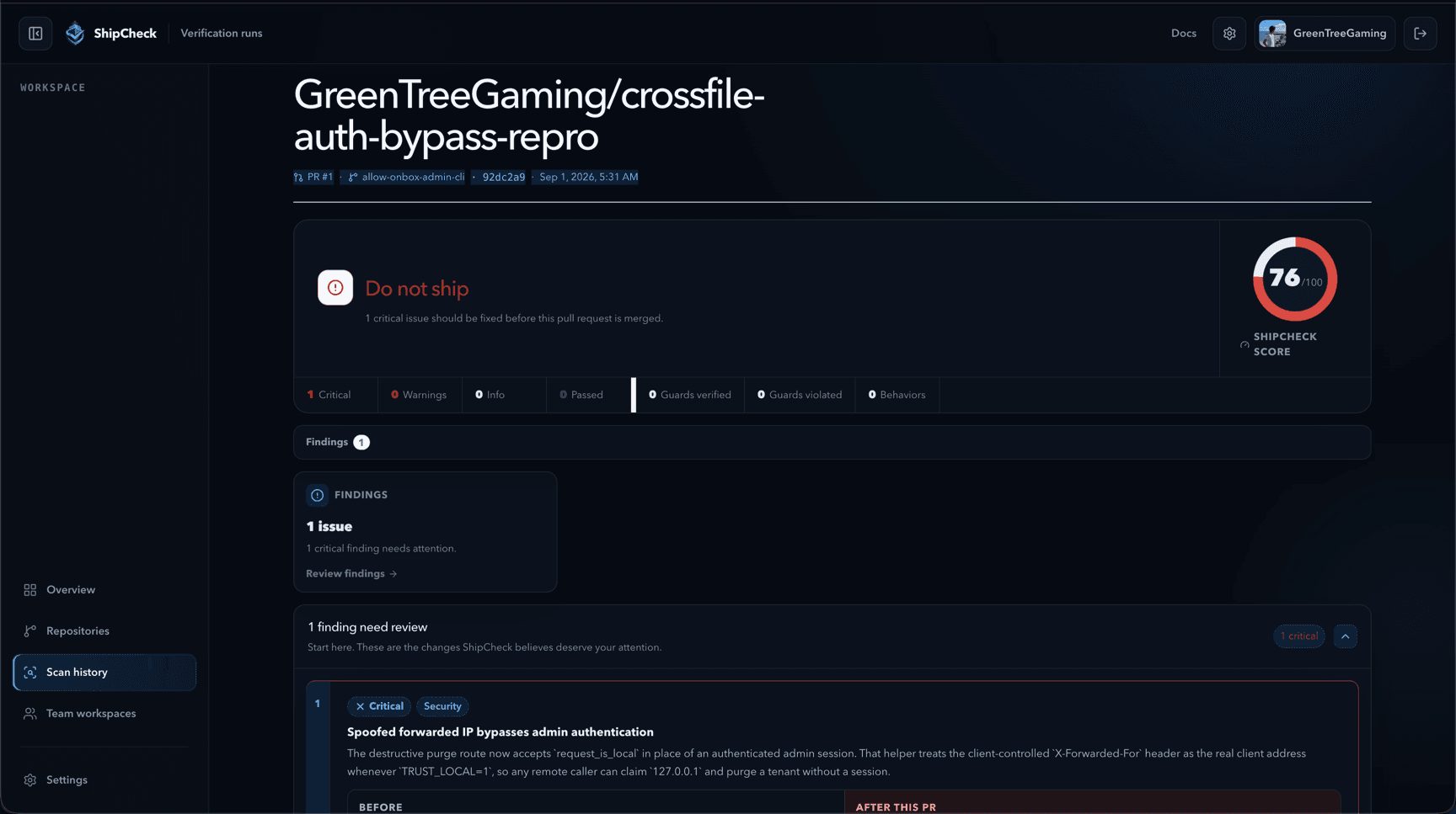 ShipCheck product overview
